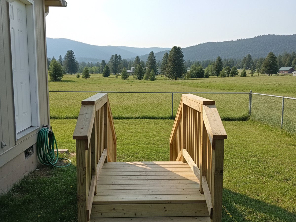 Custom Deck Design completed by Mighty Deck Solutions in Philipsburg, MT