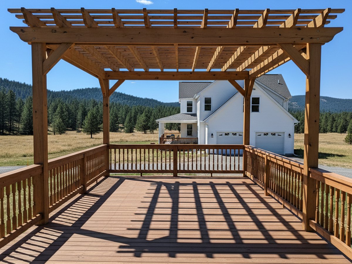 Composite Decking Installation completed by Mighty Deck Solutions in Drummond, MT